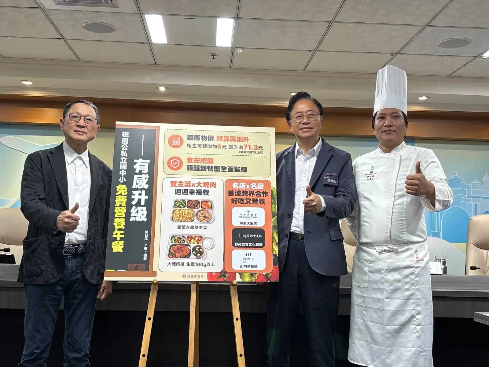擔任市政府餐飲顧問