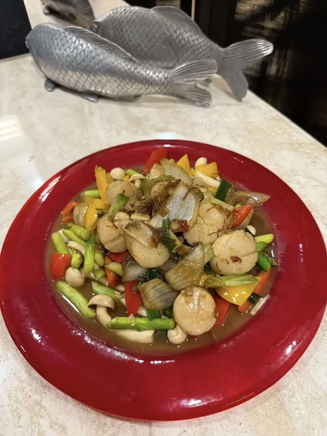 中式桌菜干貝